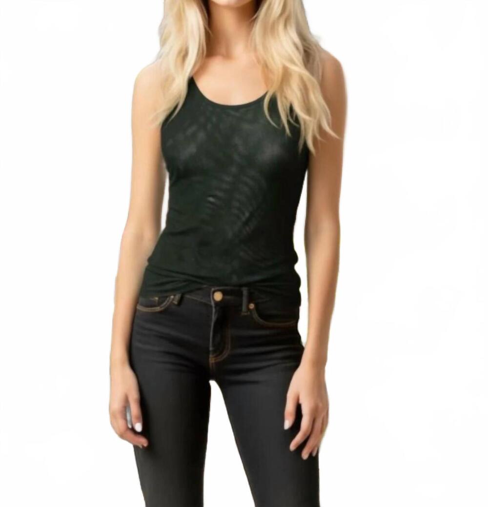 NEW PETIT POIS BY VIVIANA G long lean scoop shell top in black